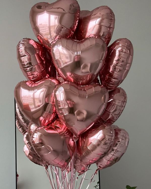 Globos metálicos con helio - Corazones